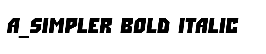 a_Simpler Bold Italic