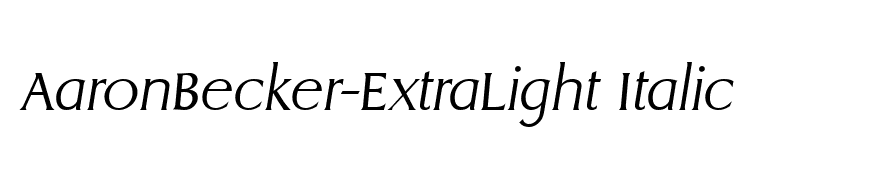 AaronBecker-ExtraLight Italic