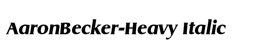 AaronBecker-Heavy Italic