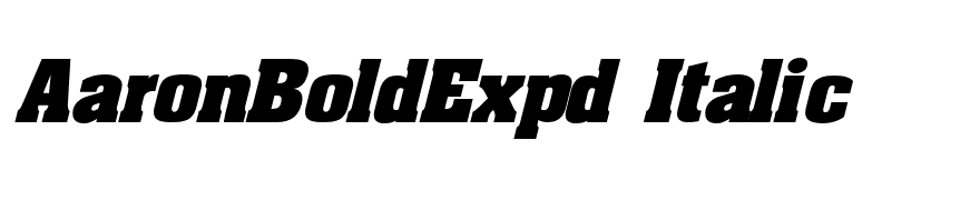 AaronBoldExpd Italic