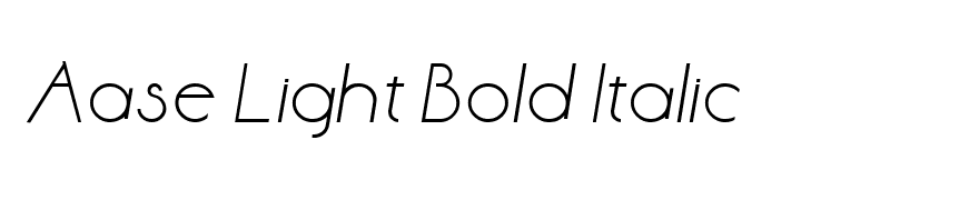 Aase Light Bold Italic
