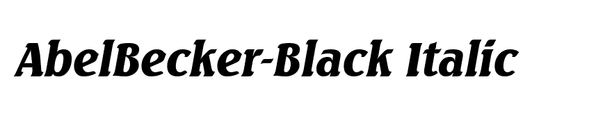 AbelBecker-Black Italic