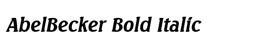 AbelBecker Bold Italic
