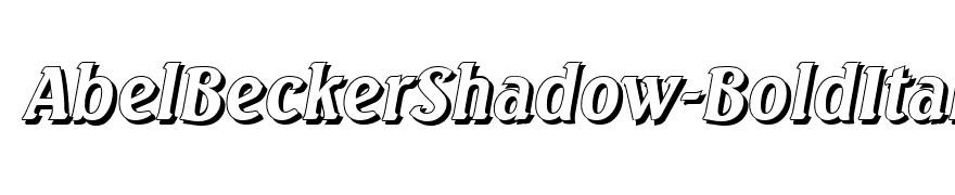 AbelBeckerShadow-BoldItalic