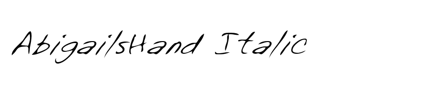 AbigailsHand Italic