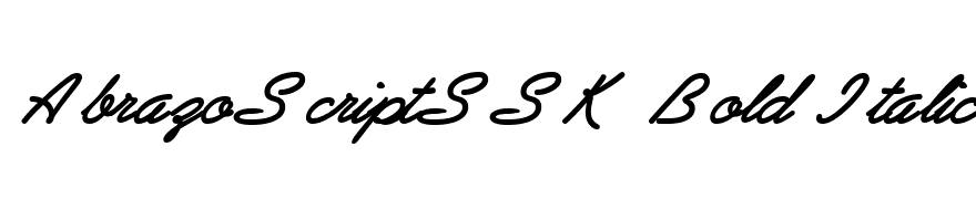 AbrazoScriptSSK Bold Italic