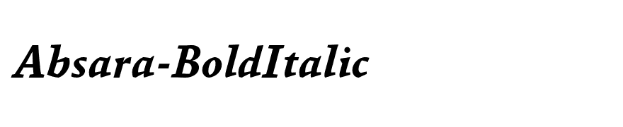 Absara-BoldItalic