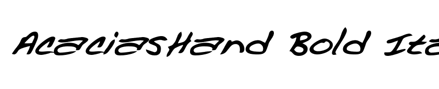 AcaciasHand Bold Italic