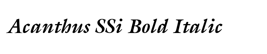 Acanthus SSi Bold Italic