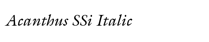 Acanthus SSi Italic