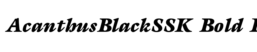AcanthusBlackSSK Bold Italic