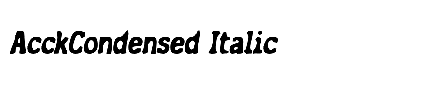 AcckCondensed Italic
