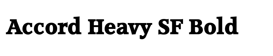 Accord Heavy SF Bold