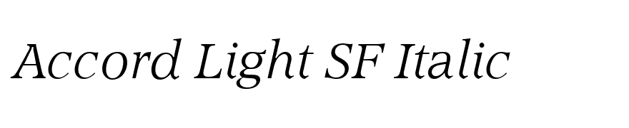 Accord Light SF Italic