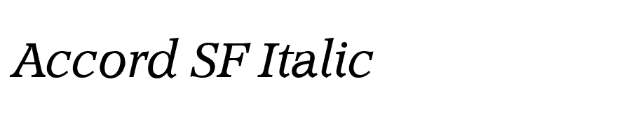 Accord SF Italic