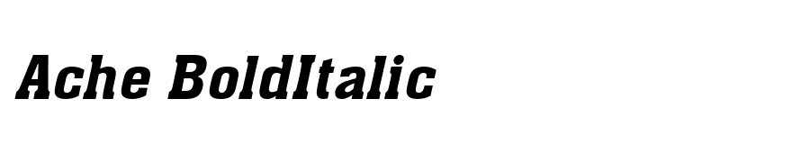 Ache BoldItalic