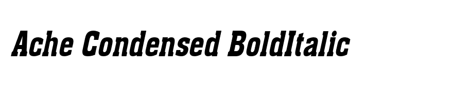 Ache Condensed BoldItalic