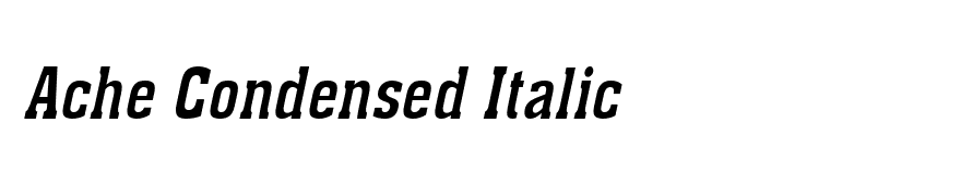 Ache Condensed Italic