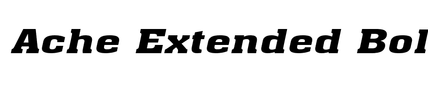 Ache Extended BoldItalic