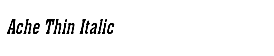 Ache Thin Italic