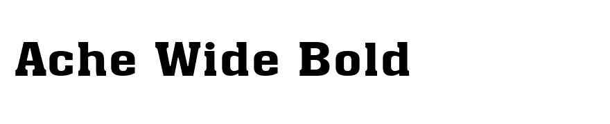 Ache Wide Bold