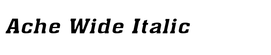 Ache Wide Italic
