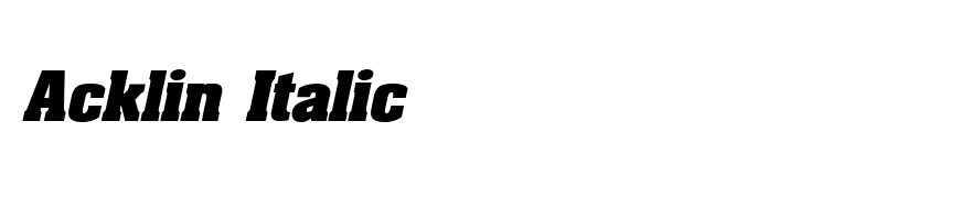 Acklin Italic