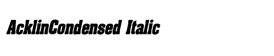 AcklinCondensed Italic