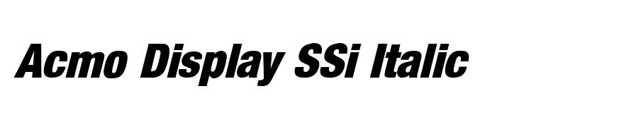 Acmo Display SSi Italic