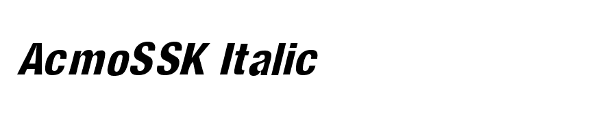 AcmoSSK Italic