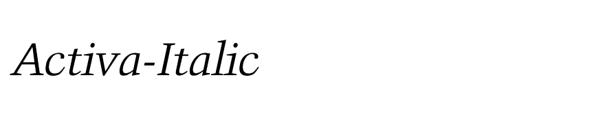 Activa-Italic