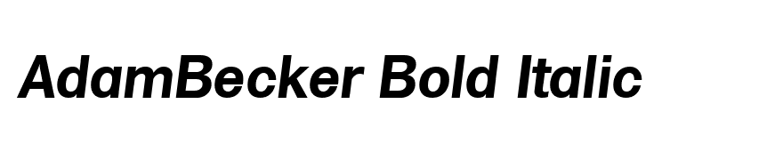 AdamBecker Bold Italic