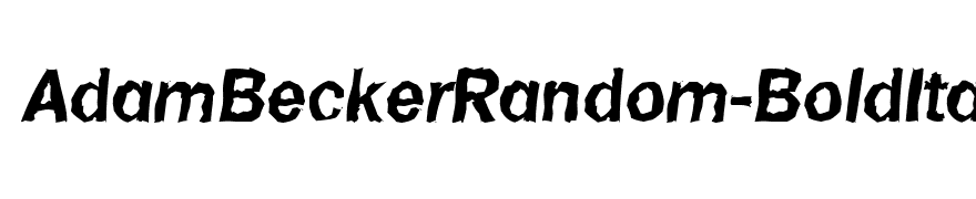 AdamBeckerRandom-BoldItalic