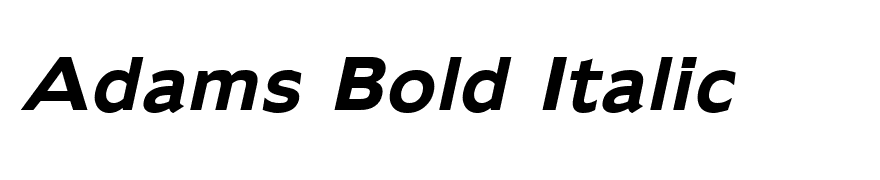Adams Bold Italic