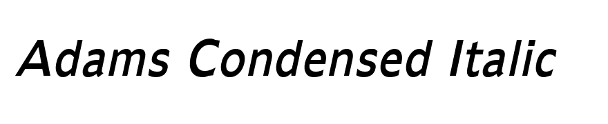 Adams Condensed Italic