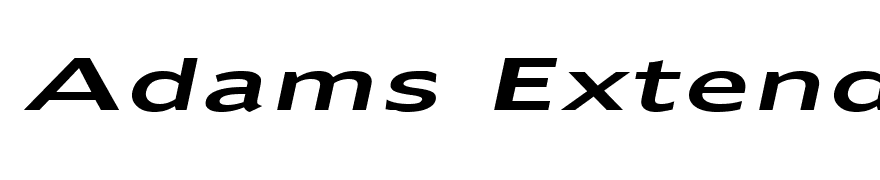 Adams Extended Italic
