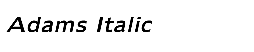 Adams Italic