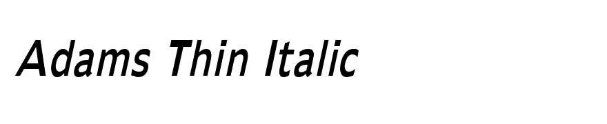 Adams Thin Italic