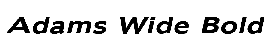 Adams Wide Bold Italic