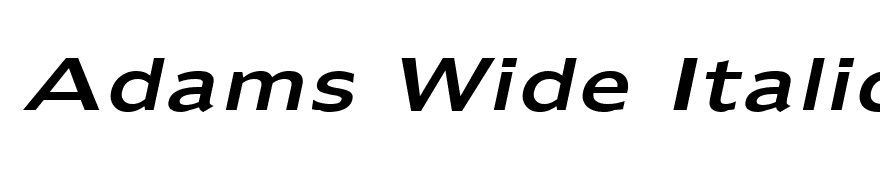 Adams Wide Italic