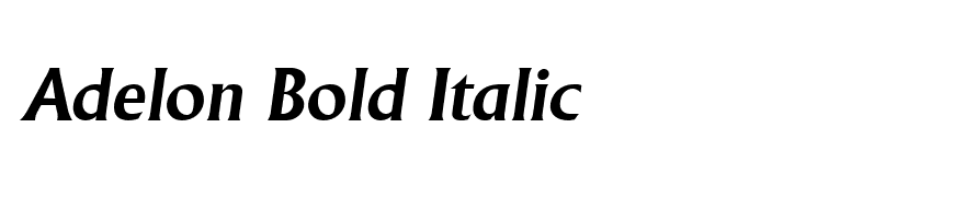 Adelon Bold Italic
