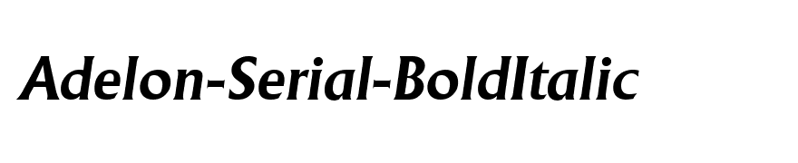 Adelon-Serial-BoldItalic