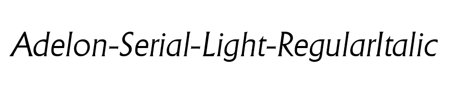 Adelon-Serial-Light-RegularItalic