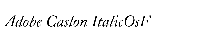 Adobe Caslon ItalicOsF