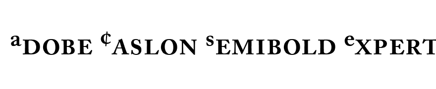 Adobe Caslon Semibold Expert