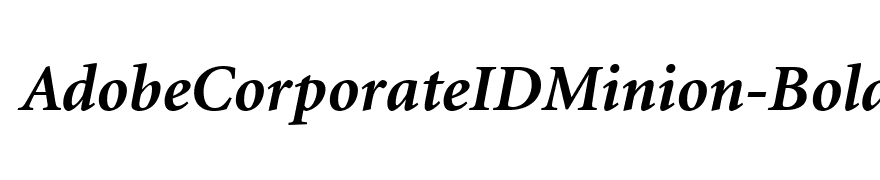 AdobeCorporateIDMinion-Bold Italic