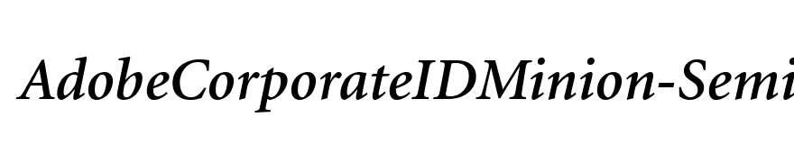 AdobeCorporateIDMinion-SemiBold Italic