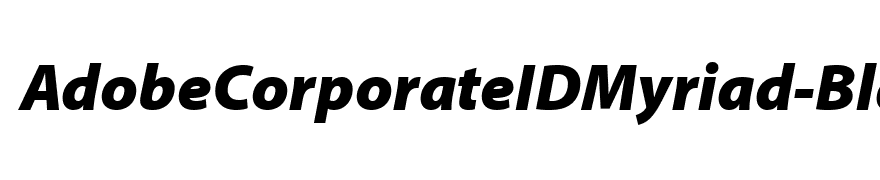 AdobeCorporateIDMyriad-Black Italic