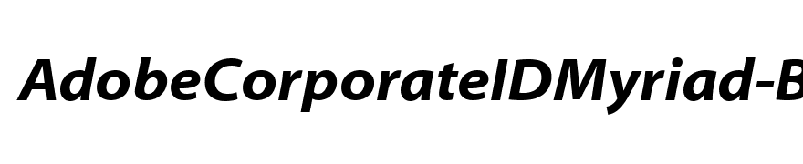 AdobeCorporateIDMyriad-Bold Italic