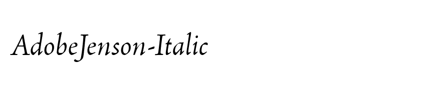 AdobeJenson-Italic